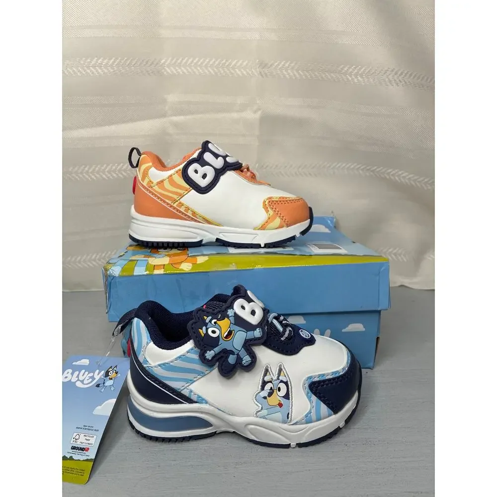 Ground Up Bluey & Bingo Toddler Unisex Athletic Sneakers Blue Orange Size 6M
